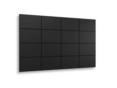 Ekran Video Duvar Mockup, Beyaz arka plan üzerinde Tv Panelleri, 3d render