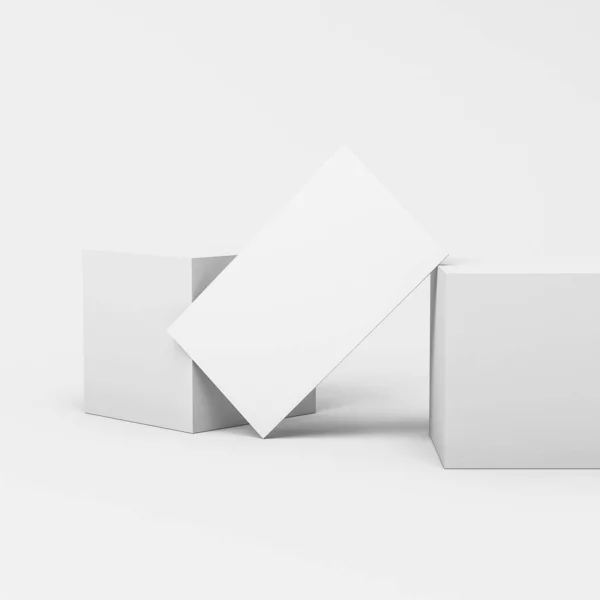 Білі Кубики Картою Рендеринг — стокове фото