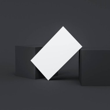 Beyaz kartvizit Mockup, 3d render