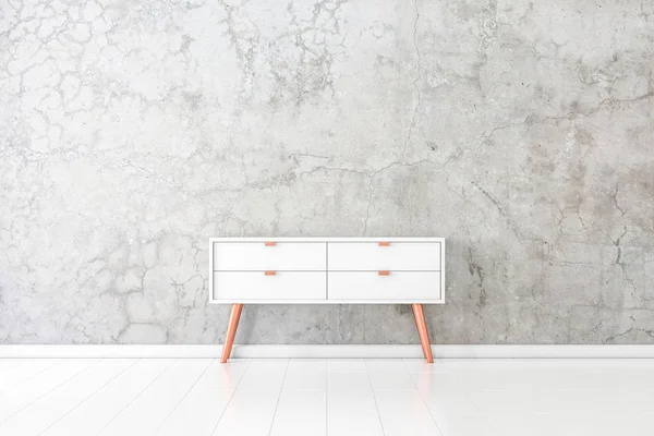 Beton duvar mockup, 3d render yakınında Modern kompostu