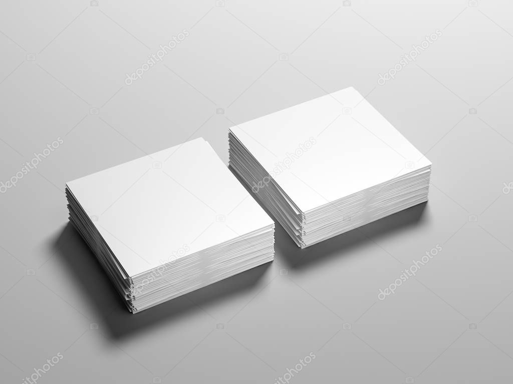 3d white paper box with shadow