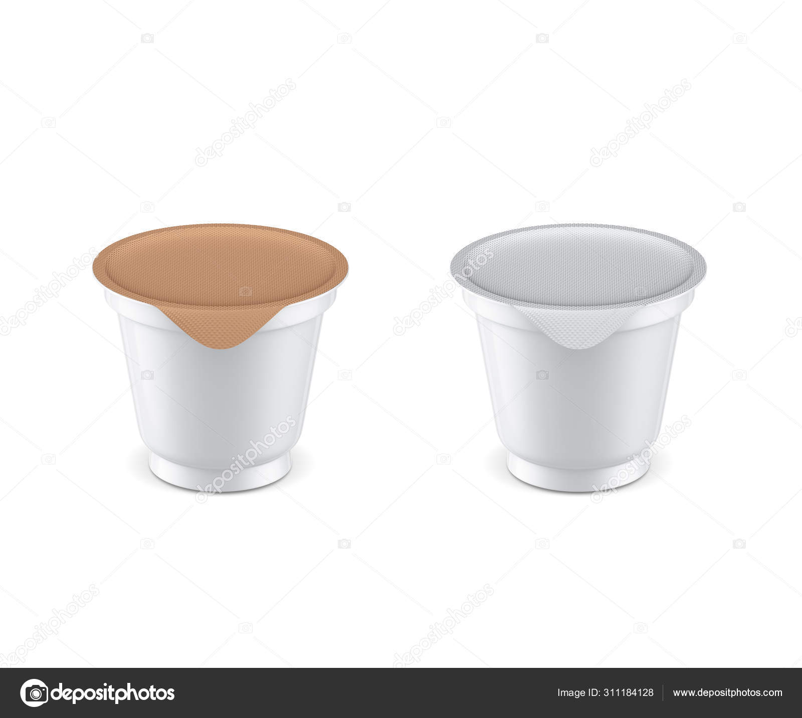 Download Plastic Yogurt Cup Mockup Foil Cover Rendering Stock Photo C Customdesigner 311184128 PSD Mockup Templates