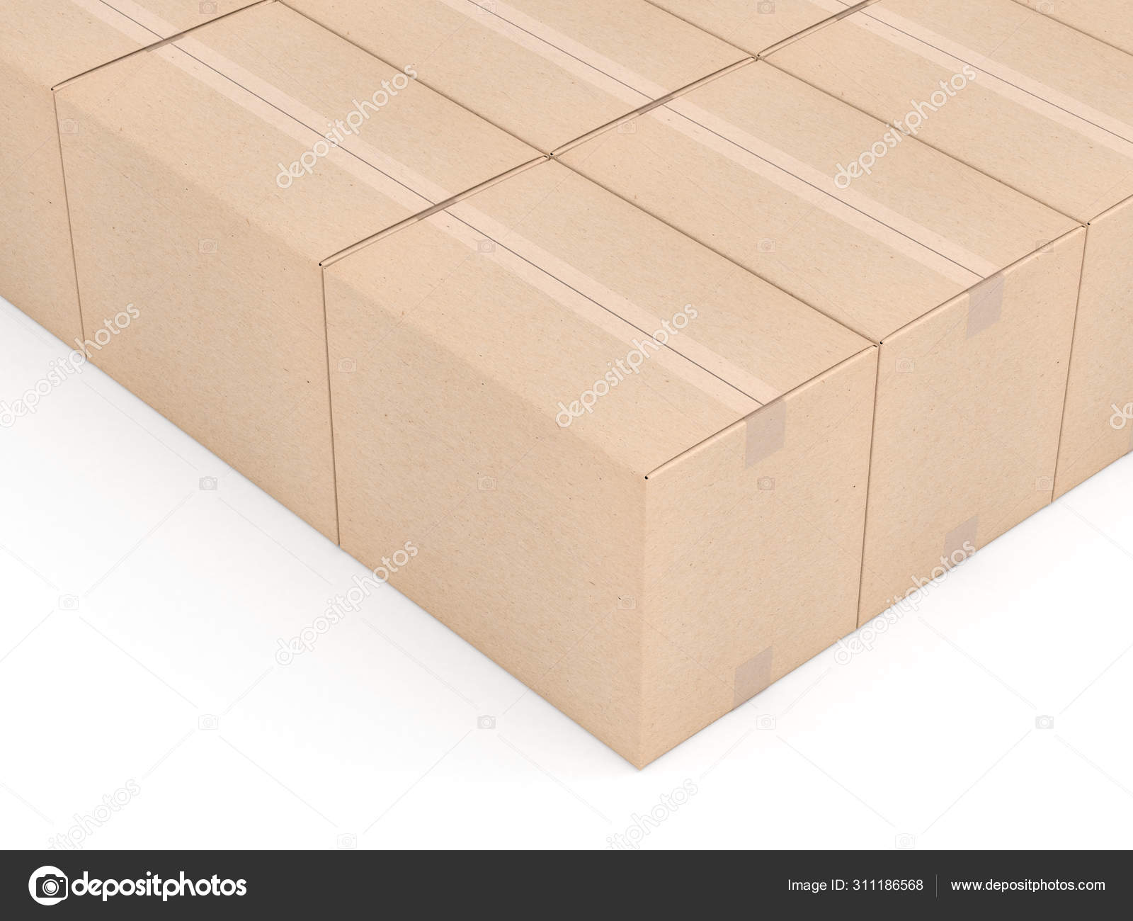 Download Cardboard Boxes Mockup Scotch Tape Rendering Stock Photo Image By C Customdesigner 311186568