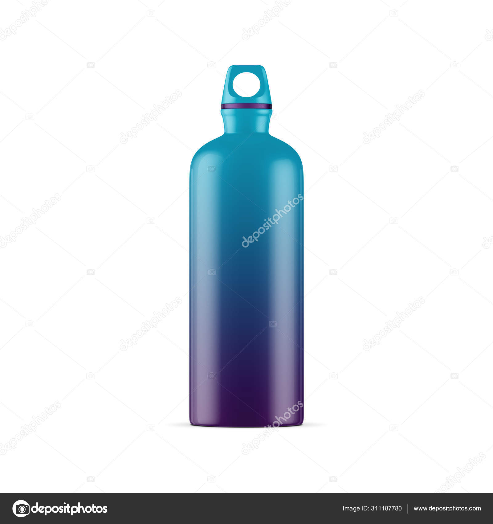 Download Anodized Aluminum Water Sport Bike Bottle Mockup Isolated White Background Stock Photo Image By C Customdesigner 311187780