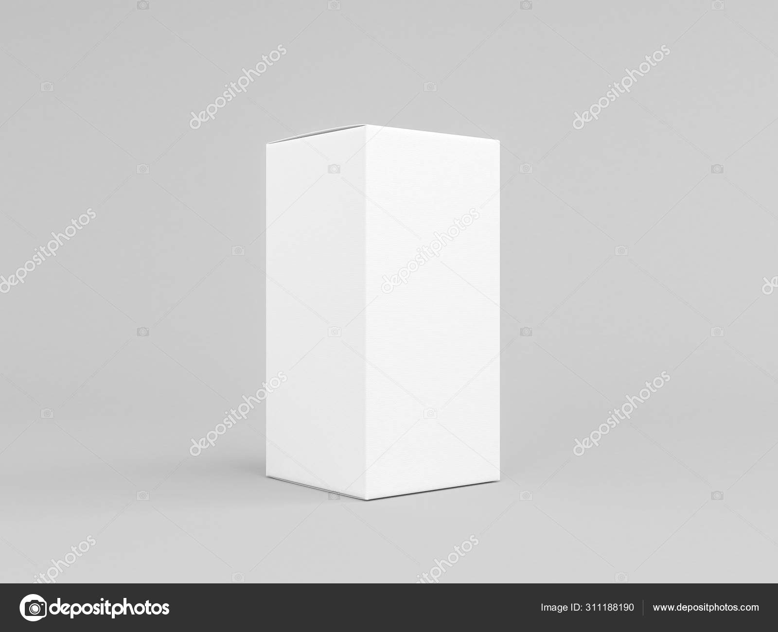Download White Textured Paper Box Mockup Isolated Gray Half Side View Stock Photo Image By C Customdesigner 311188190