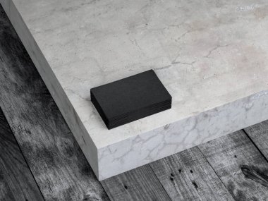 Kartvizit mockup 3d render modern beyaz arka plan üzerinde beyaz