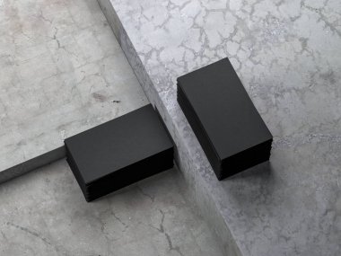 Kartvizit mockup 3d render modern beyaz arka plan üzerinde beyaz