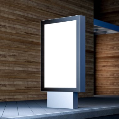 Boş ekranlı ışıkkutusu modeli, 3D model.