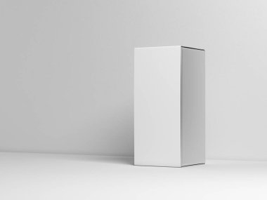Arkadaki Kutu Yapılandırma paketlemesinin yakın görünümü, 3d oluşturma
