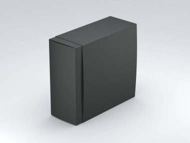 Kare kutu ve kapaklı maket. 3d oluşturma