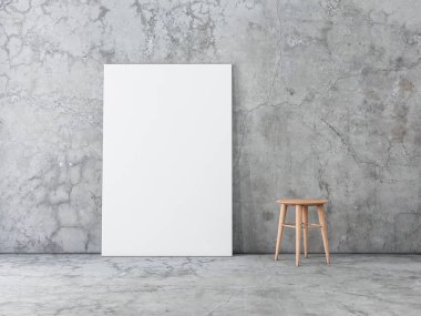 Modern iç mekanda boş çerçeve modellemesi, 3 boyutlu biçimlendirme