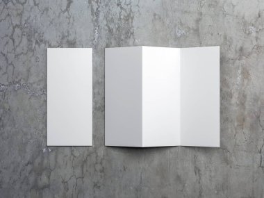 Uçan Boş Broşür Mockup, 3D oluşturma