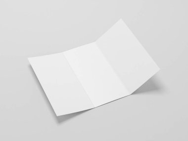 Uçan Boş Broşür Mockup, 3D oluşturma