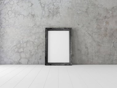 Beton duvardaki poster çerçevesini düzenle