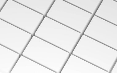 Kartvizit mockup 3d render modern beyaz arka plan üzerinde beyaz