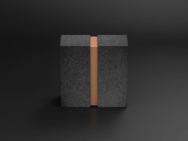 Arkadaki Kutu Yapılandırma paketlemesinin yakın görünümü, 3d oluşturma