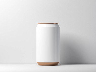 Süt ya da içecek için bakır teneke kutu. 3d oluşturma