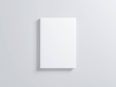 Arkaplanda beyaz kitap modeli, 3D görüntüleme