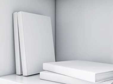 Kitap modellerinin yakın görüntüsü, modelleme, 3D görüntüleme