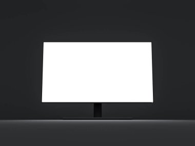 Ofis arka planında modern bilgisayar monitörü