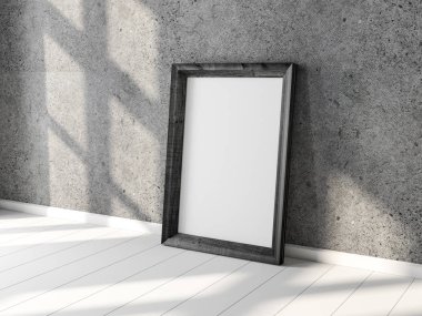 Modern iç mekanda boş çerçeve modellemesi, 3 boyutlu biçimlendirme