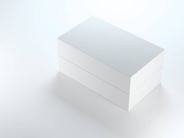 arkaplanda karton kutu modeli, 3d oluşturma