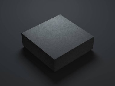 Kara Kutu Mockup 3d oluşturma görüntüsü