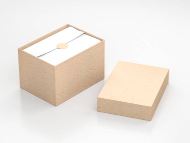Hediye Kutusu Mockup, 3D görüntüleme