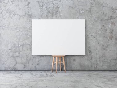 Modern iç mekanda boş çerçeve modellemesi, 3 boyutlu biçimlendirme