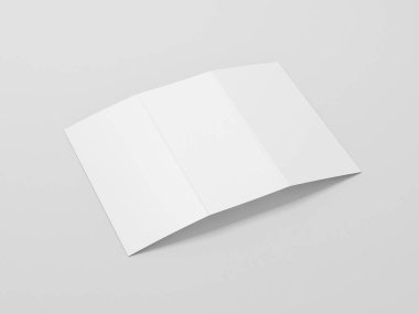 Uçan Boş Broşür Mockup, 3D oluşturma