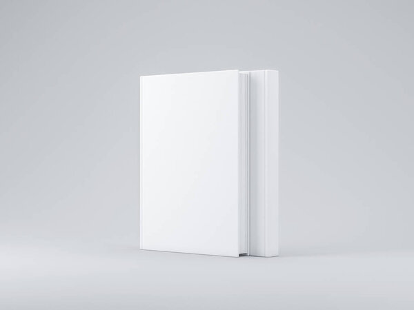 white book mockup on background, 3d rendering