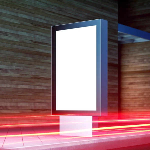 ブランクスクリーン 3DモデルのLightboxのモックアップ — ストック写真