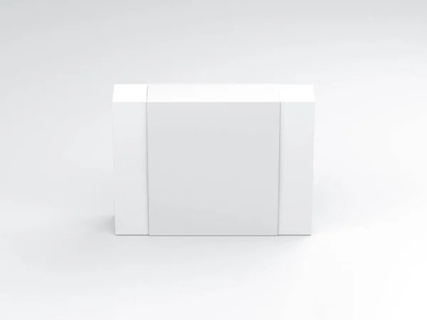 Vista Primer Plano Caja Regalo Mockup Renderizado — Foto de Stock