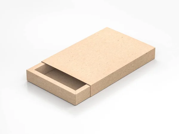 Render Cardboard Mockup Model Closeup — Stock Photo, Image