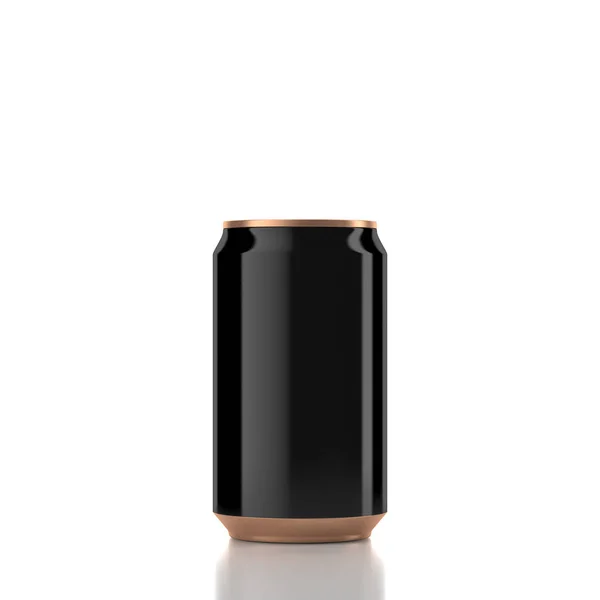 Copper Tin Can Mockup Voor Melk Drank Destructie — Stockfoto