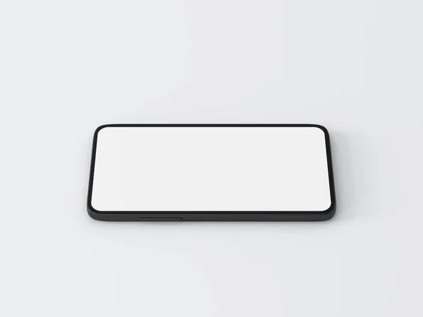 Closeup Smartphone Mockup Blank Screen Rendering — Stock Photo, Image