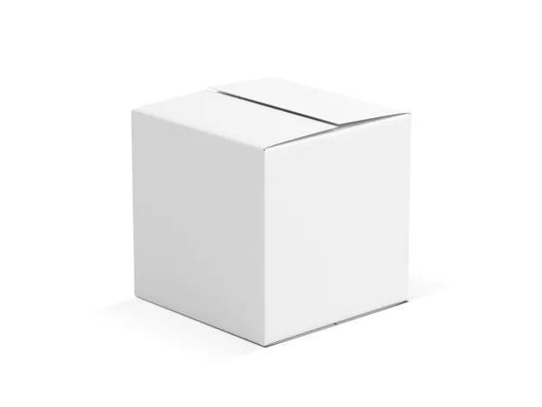 Caja Cartón Mockup Con Cinta Adhesiva Renderizado — Foto de Stock