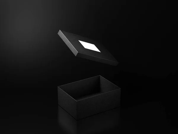 Modell Digitális Doboz Fekete Háttér — Stock Fotó