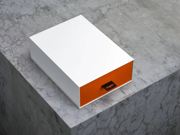 Box Model Betonnen Tafel Rendering — Stockfoto