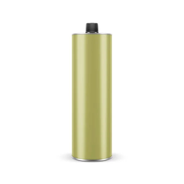 Aluminiowa Metalowa Rurka Tin Can Packaging Mockup Dla Oliwy Oliwek — Zdjęcie stockowe