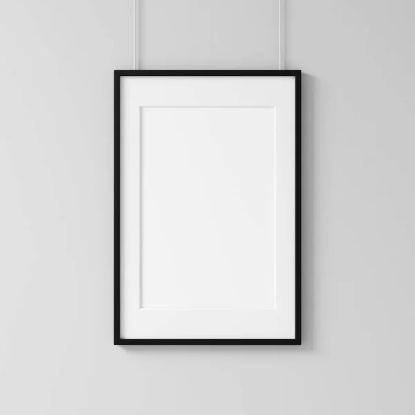 Макет Білої Порожньої Плакатної Рамки Рендеринг — стокове фото