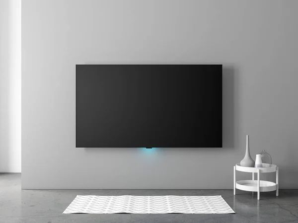 Smart Attrappe Mit Leerem Bildschirm Modernen Raum Rendering — Stockfoto
