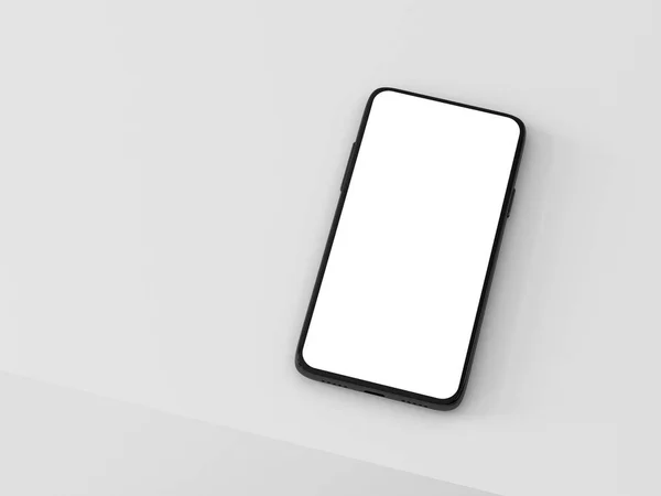 Крупный План Смартфона Чистым Экраном Рендеринг — стоковое фото