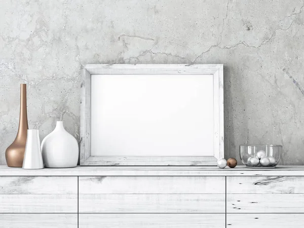 boş çerçeve ile modern parlak iç