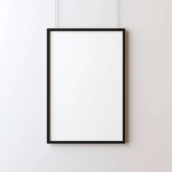 Mockup Bianco Cornice Poster Bianco Rendering — Foto Stock