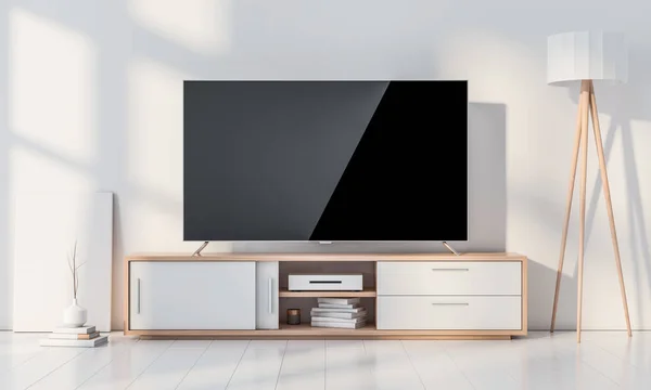 Smart Mockup Blank Screen Modern Room Rendering — стоковое фото