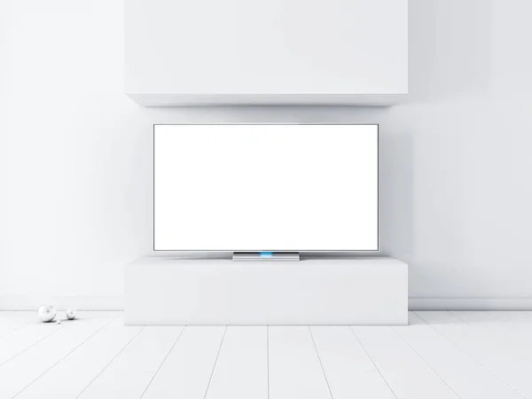 Smart Mockup Blank Screen Modern Room Rendering — Stock Photo, Image