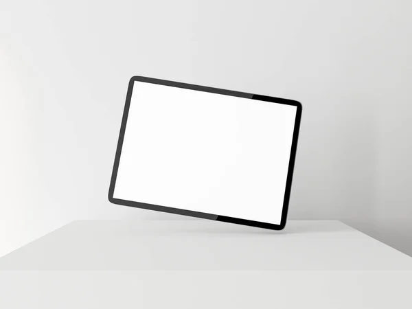 Modern Tablet Mockup Table Rendering — Stock Photo, Image