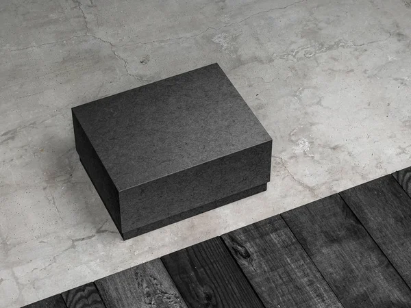 Arkadaki Kutu Yapılandırma paketlemesinin yakın görünümü, 3d oluşturma