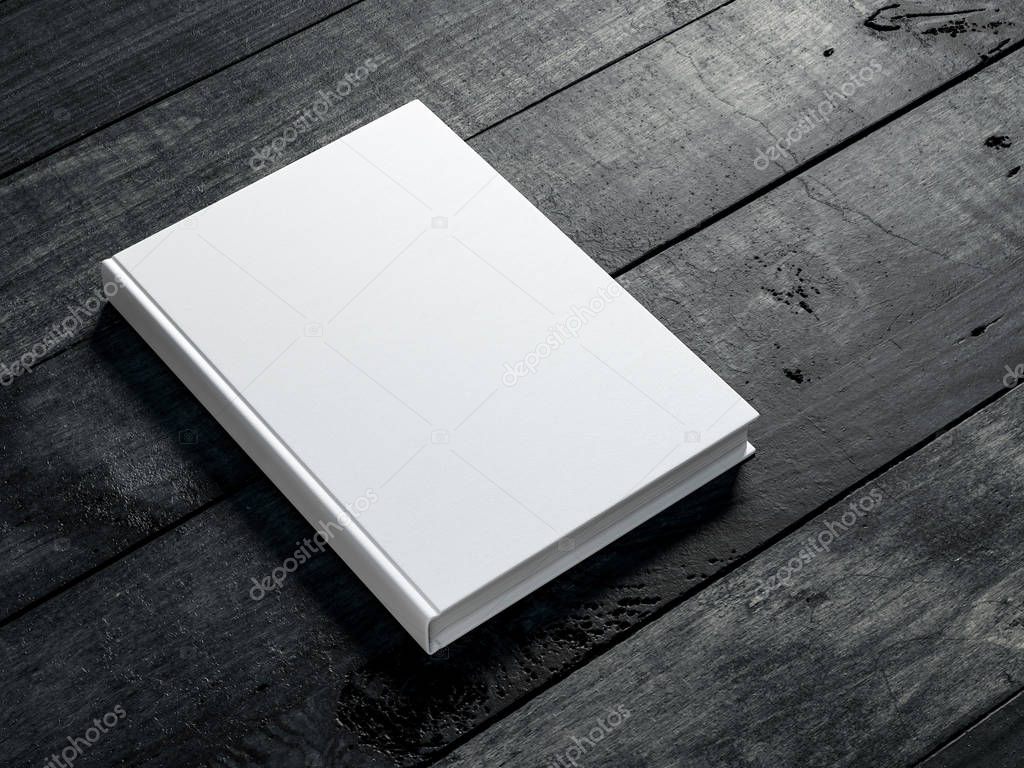 white book mockup on background, 3d rendering